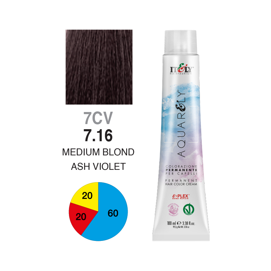 7CV - 7.16 Medium Blond Ash Violet