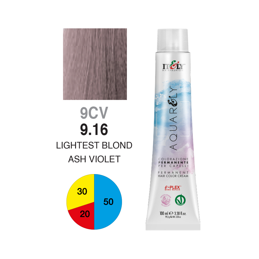 9CV - 9.16 Lightest Blond Ash Violet