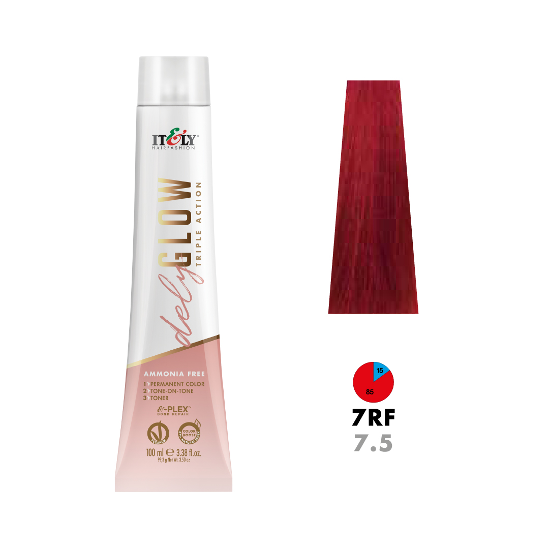 7RF - 7.5 Medium Blond Flaming Red 100ml
